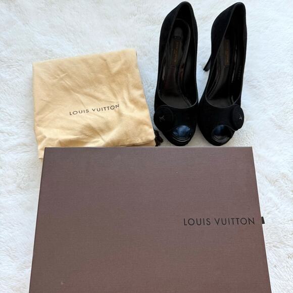 Louis Vuitton suede high heels shoes size 35 EU Authentic - Picture 8 of 8